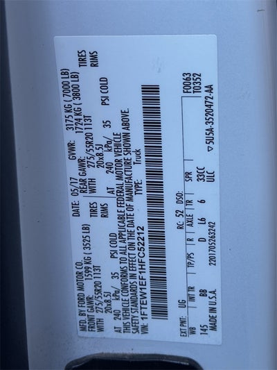 2017 Ford F-150 Platinum