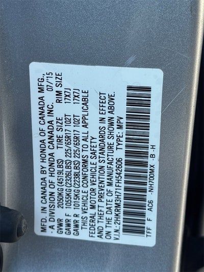 2015 Honda CR-V 2WD 5dr EX-L w/Navi